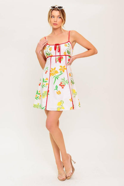 HEART OF GOLD WOVEN MINI DRESS Flying Tomato