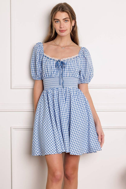 BREEZE THROUGH PARADISE WOVEN MINI DRESS Flying Tomato