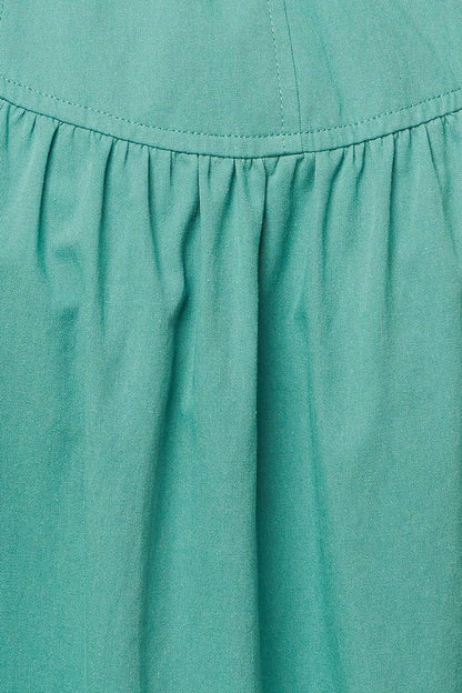 WISHING WELL TEAL GREEN WOVEN MIDI DRESS Flying Tomato