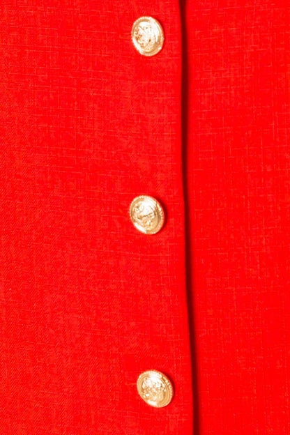 CHASING JOY RED WOVEN MINI DRESS Flying Tomato