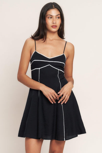 ALL EYES ON YOU WOVEN MINI DRESS Flying Tomato