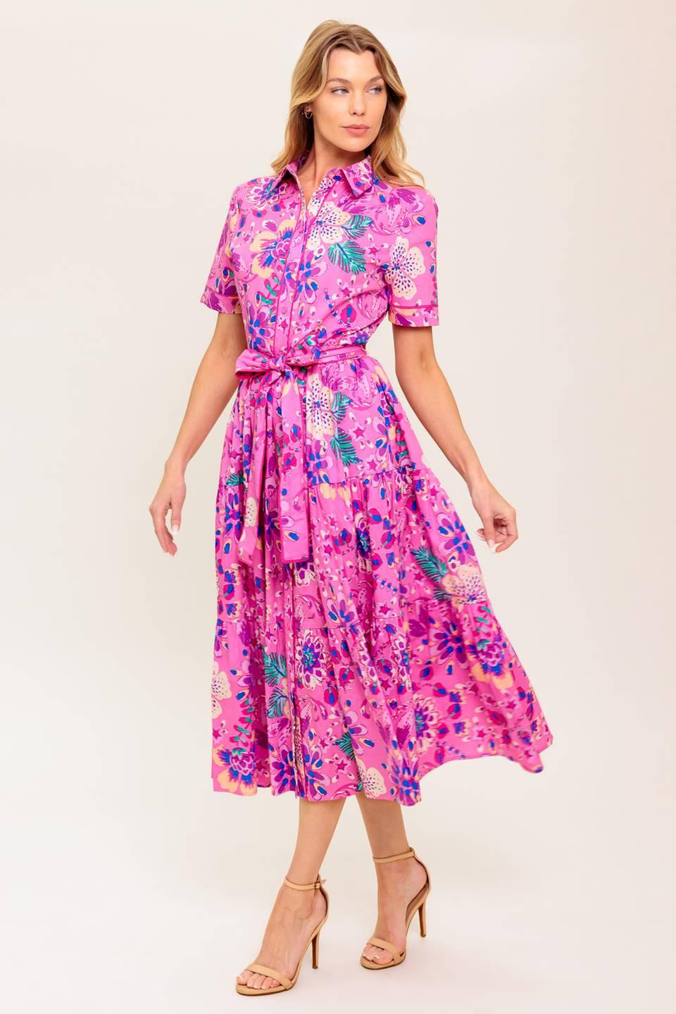 CELESTIAL SKIES WOVEN MIDI DRESS Flying Tomato