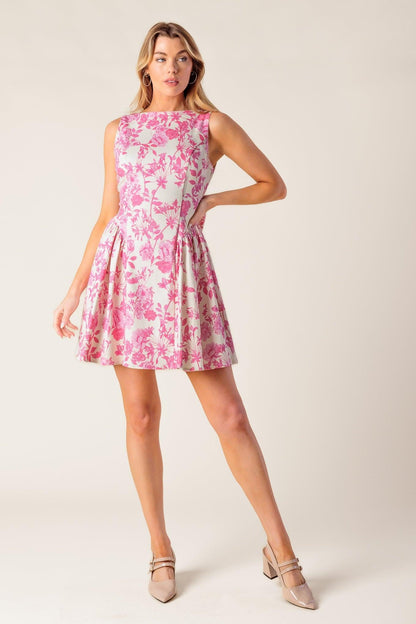 ADVENTURE ISLAND PINK WOVEN MINI DRESS Flying Tomato