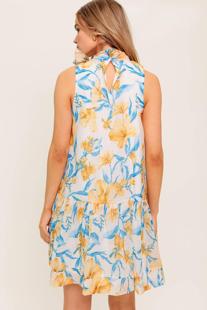 SUMMER SPELL IVORY WOVEN MINI DRESS Flying Tomato