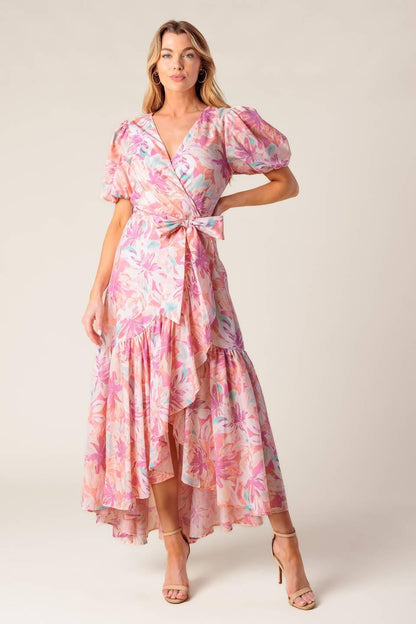 BLESS YOUR HEART CORAL WOVEN MINI DRESS Flying Tomato