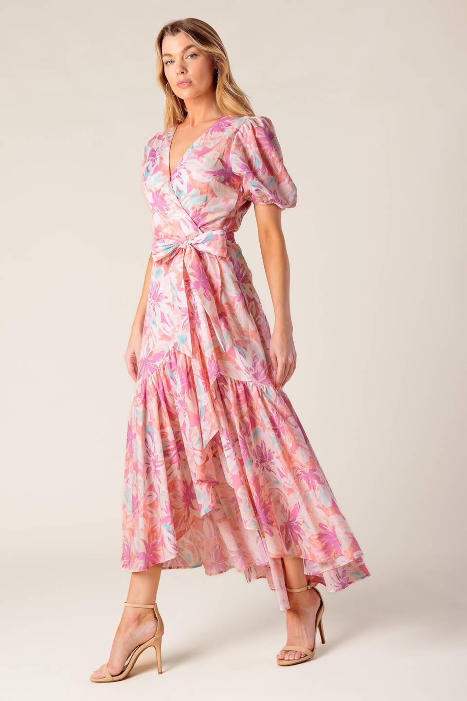 BLESS YOUR HEART CORAL WOVEN MINI DRESS Flying Tomato