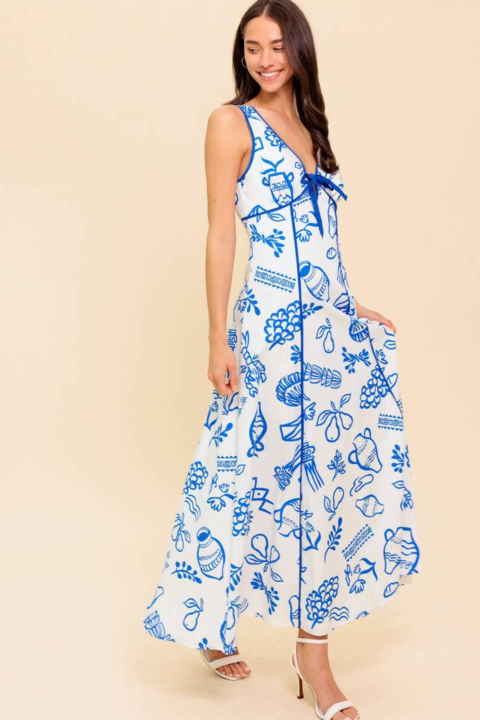 ITALIAN SUMMER WOVEN ANKLE DRESS Flying Tomato