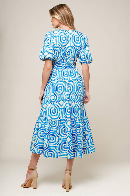 SEASONALLY LOVELY WOVEN MIDI DRESS Flying Tomato