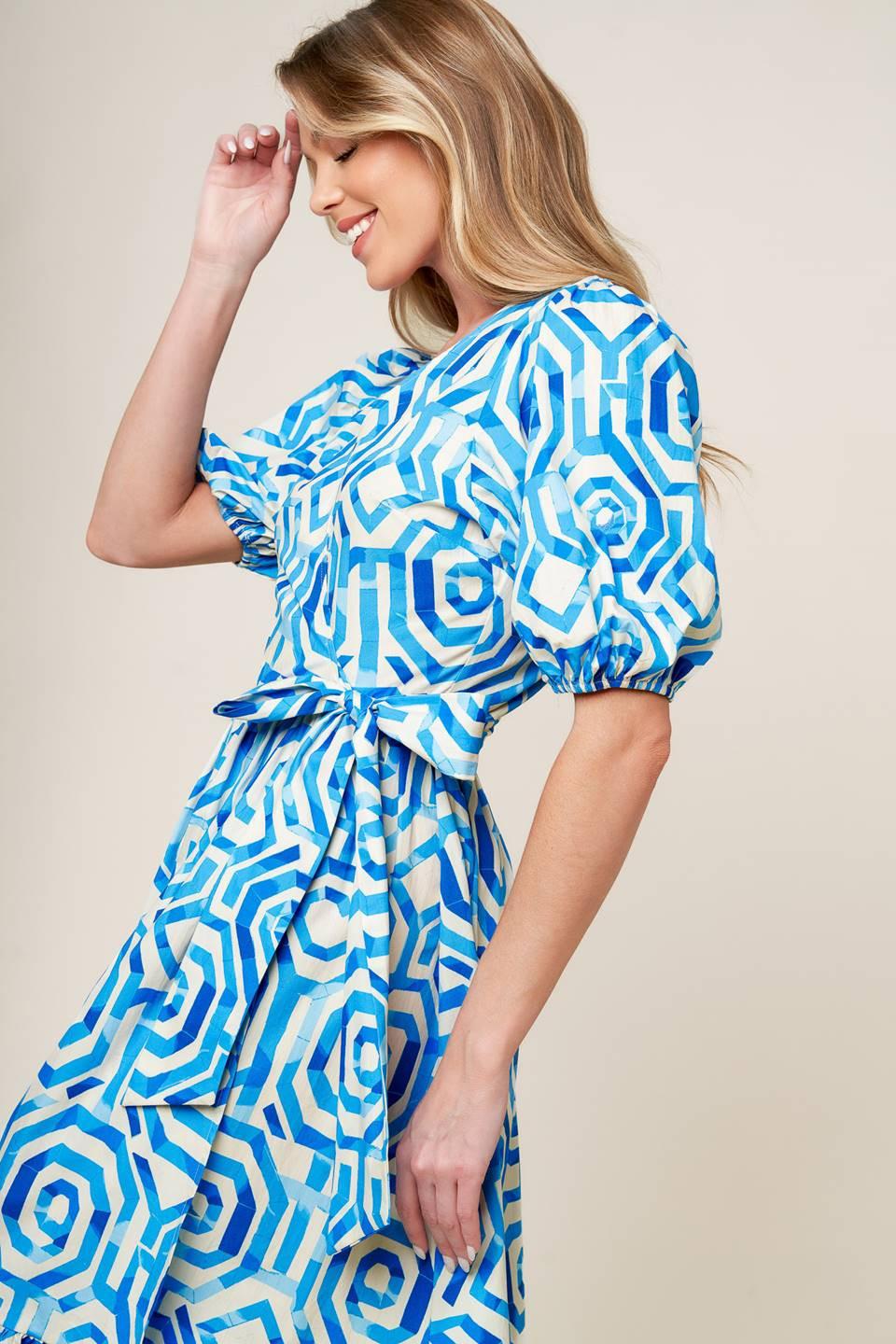 SEASONALLY LOVELY WOVEN MIDI DRESS Flying Tomato