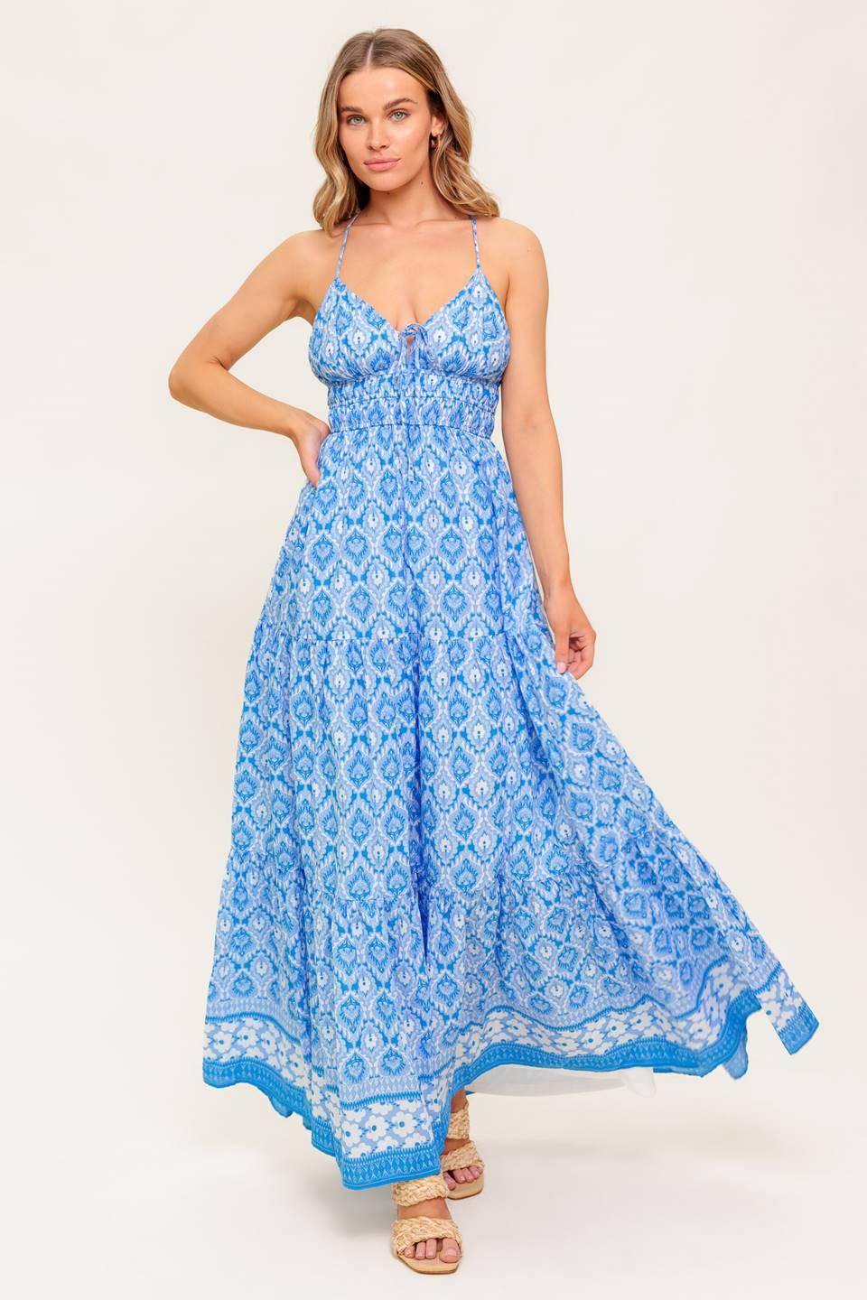 WILDFLOWER RHAPSODY WOVEN MAXI DRESS Flying Tomato