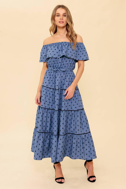 YOU'RE UNFORGETTABLE WOVEN MDI DRESS Flying Tomato