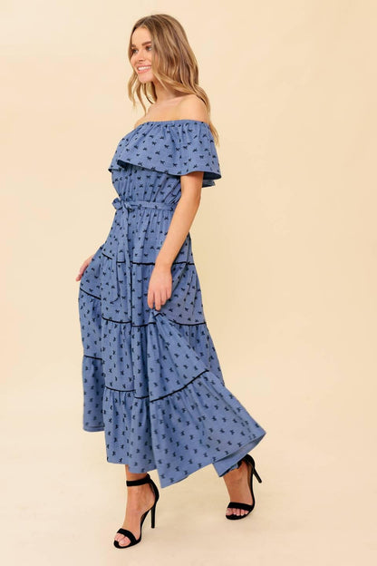 YOU'RE UNFORGETTABLE WOVEN MDI DRESS Flying Tomato