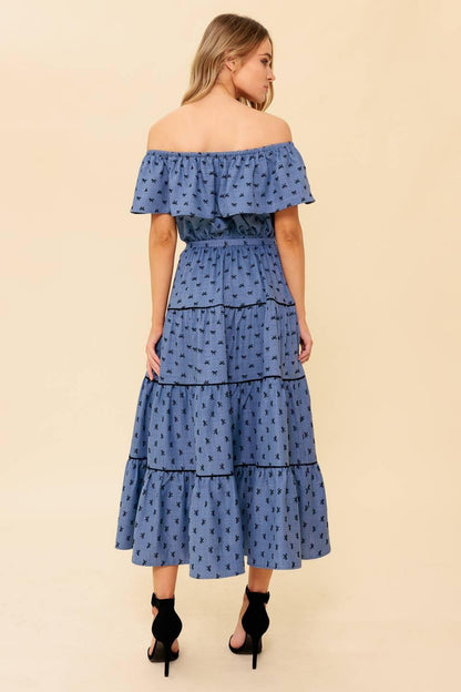 YOU'RE UNFORGETTABLE WOVEN MDI DRESS Flying Tomato