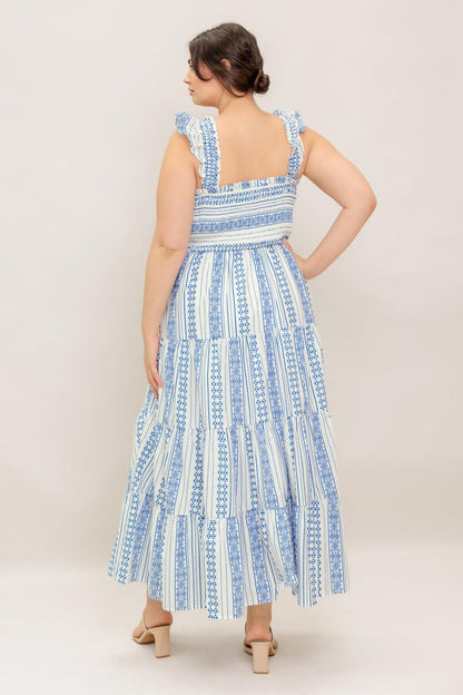 MIDSUMMER PETALS WOVEN MIDI DRESS Flying Tomato