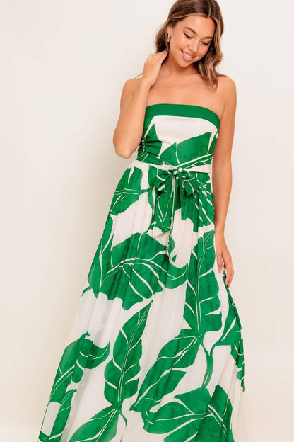 PURE MOMENT GREEN WOVEN ANKLE DRESS Flying Tomato