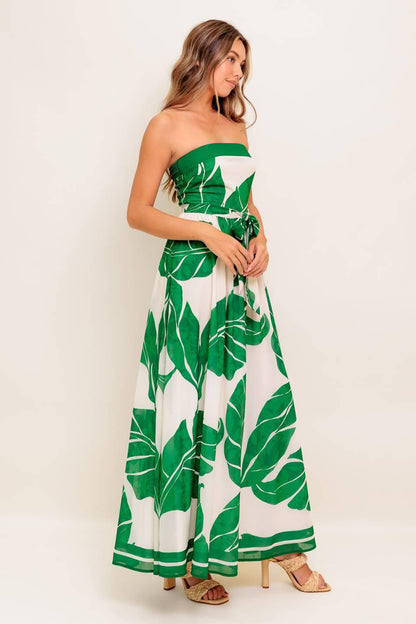 PURE MOMENT GREEN WOVEN ANKLE DRESS Flying Tomato