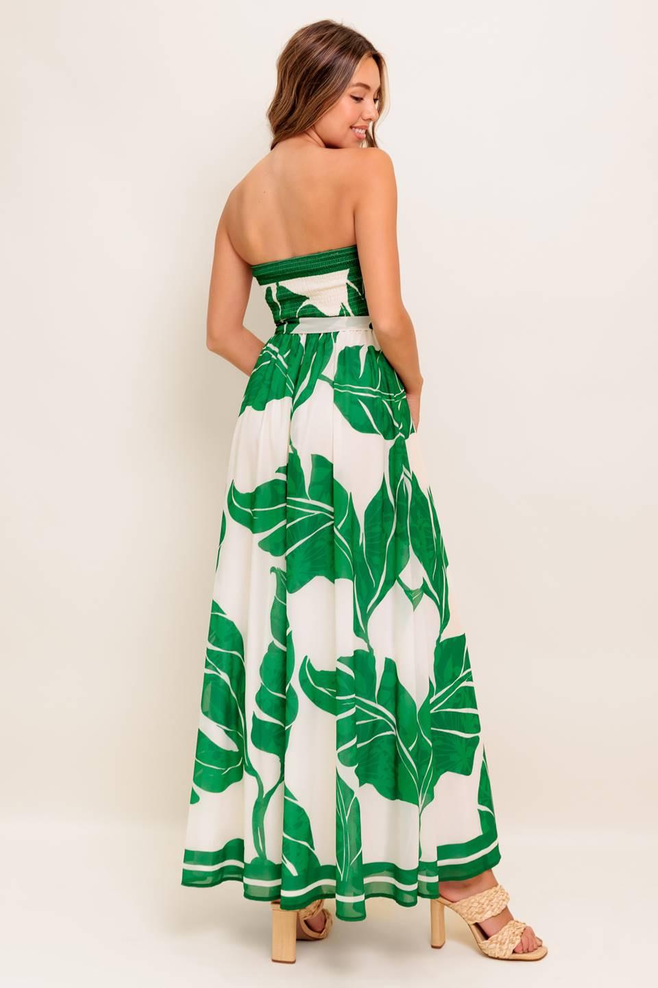 PURE MOMENT GREEN WOVEN ANKLE DRESS Flying Tomato