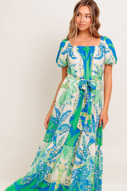 PALM SPRING NIGHTS WOVEN MAXI DRESS Flying Tomato