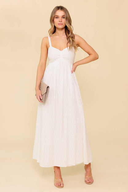 LOVE OF MINE IVORY EYELET MIDI DRESS Flying Tomato