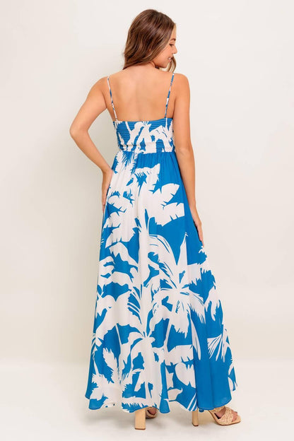 SLOW MORNINGS NAVY WOVEN MAXI DRESS Flying Tomato