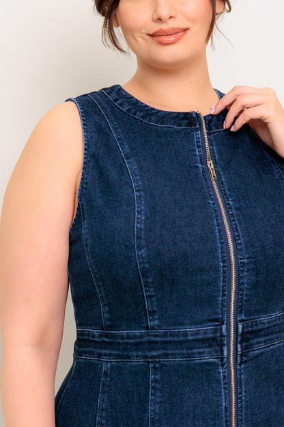 RAW BEAUTY DENIM MIDI DRESS Flying Tomato