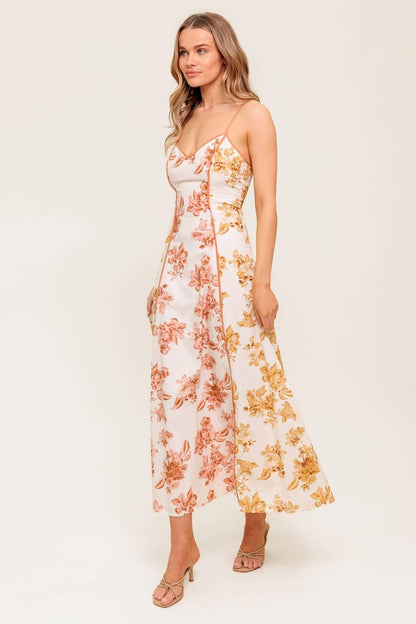 SANDSTONE PETAL WOVEN MIDI DRESS Flying Tomato