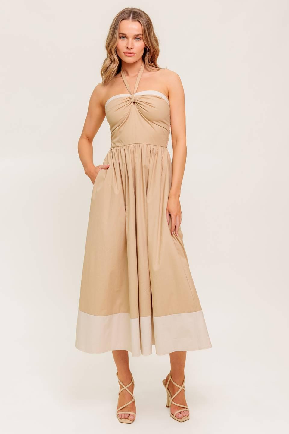 HYDRANGEA HAZE WOVEN MIDI DRESS Flying Tomato