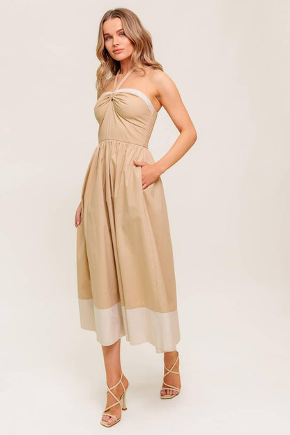 HYDRANGEA HAZE WOVEN MIDI DRESS Flying Tomato