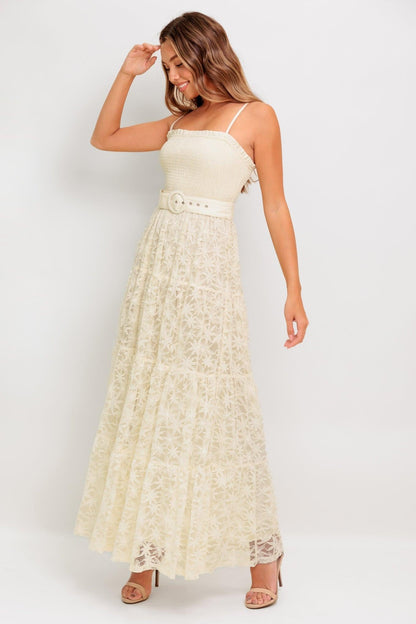 PARADISE AWAITS WOVEN LACE ANKLE DRESS Flying Tomato