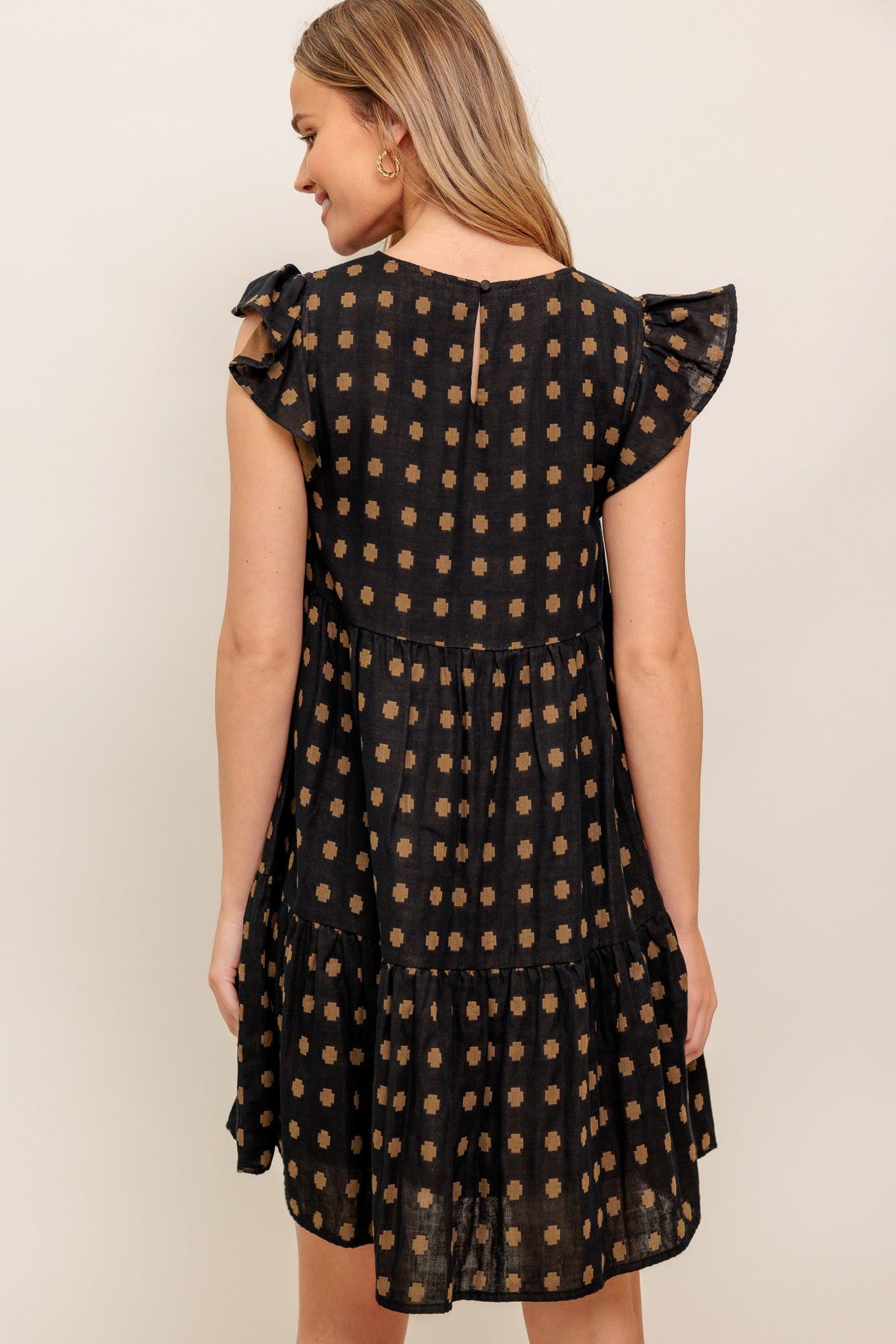 POLKA BREEZE WOVEN MINI DRESS Flying Tomato