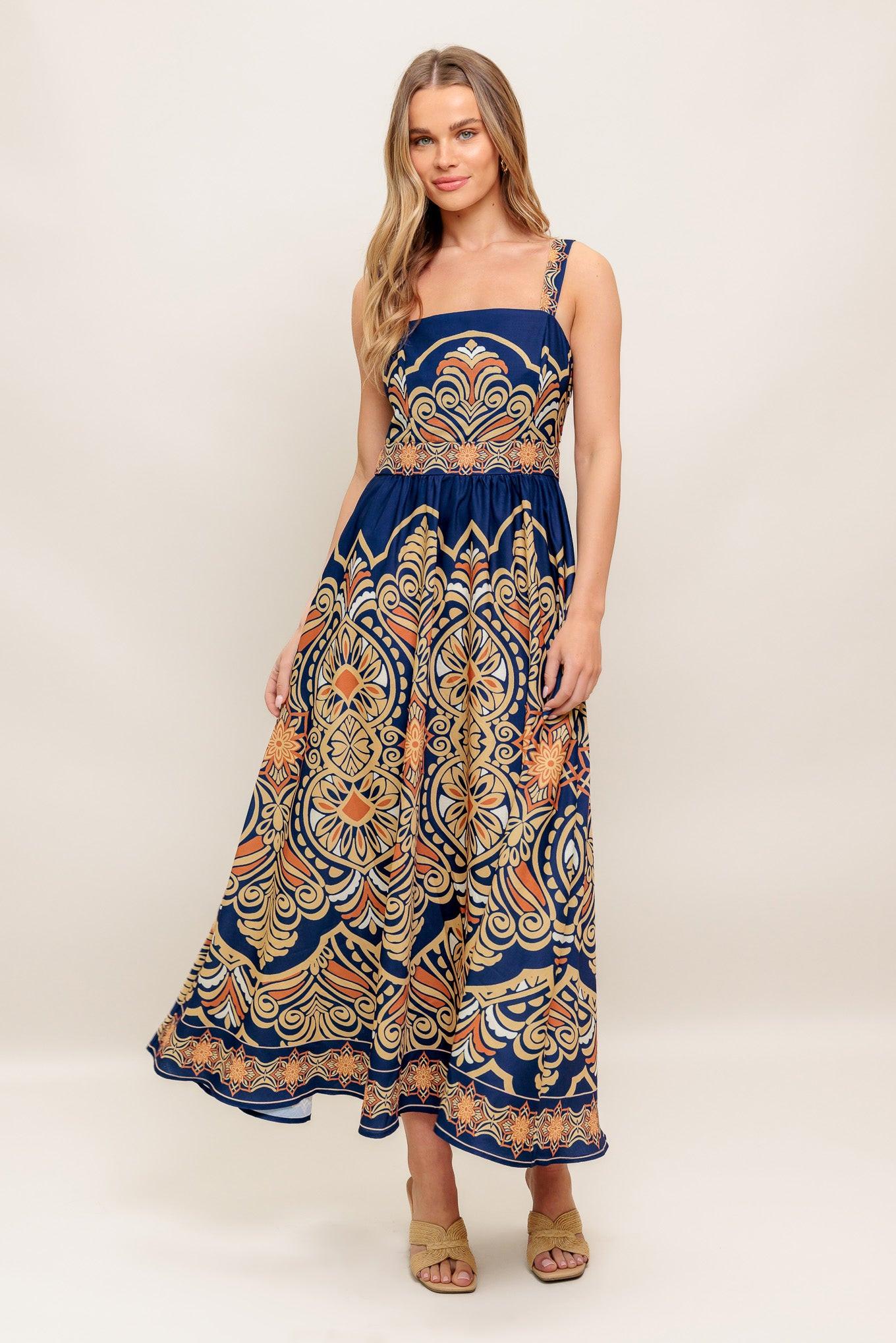 SAHARA DREAMS WOVEN MIDI DRESS Flying Tomato