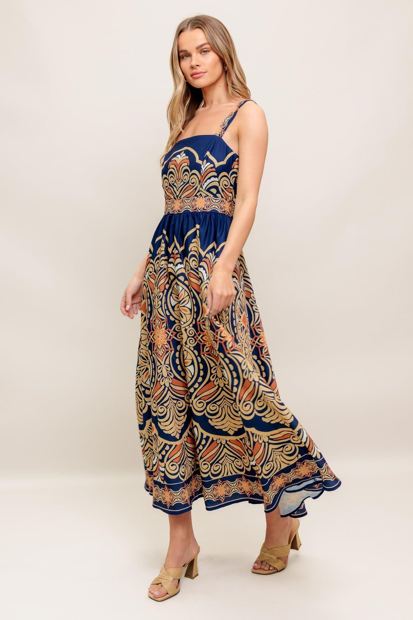 SAHARA DREAMS WOVEN MIDI DRESS Flying Tomato