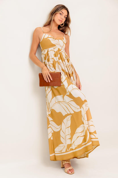 HEART OF HYDRANGEA WOVEN MAXI DRESS Flying Tomato
