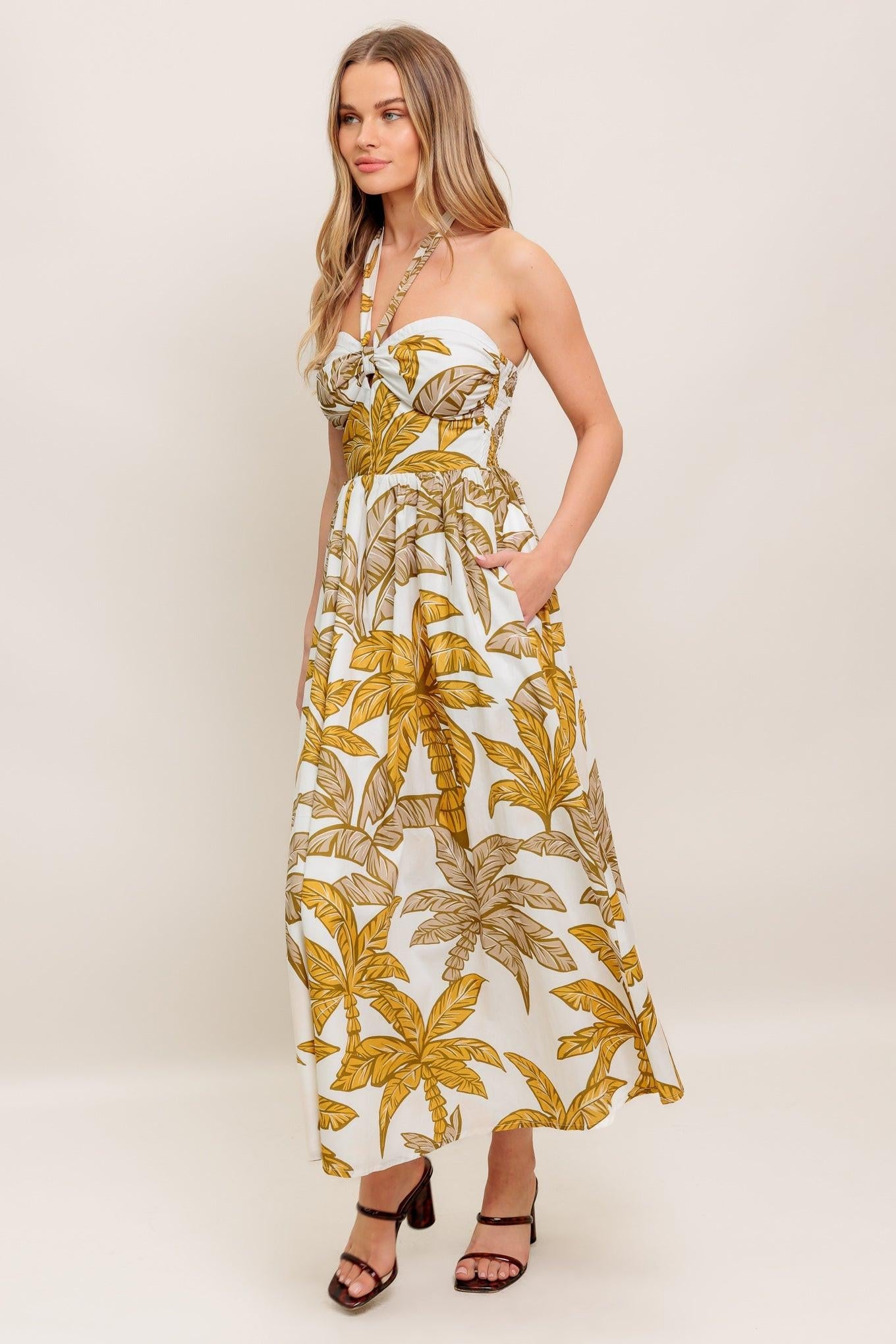 PETITE LOVE WOVEN MIDI DRESS Flying Tomato