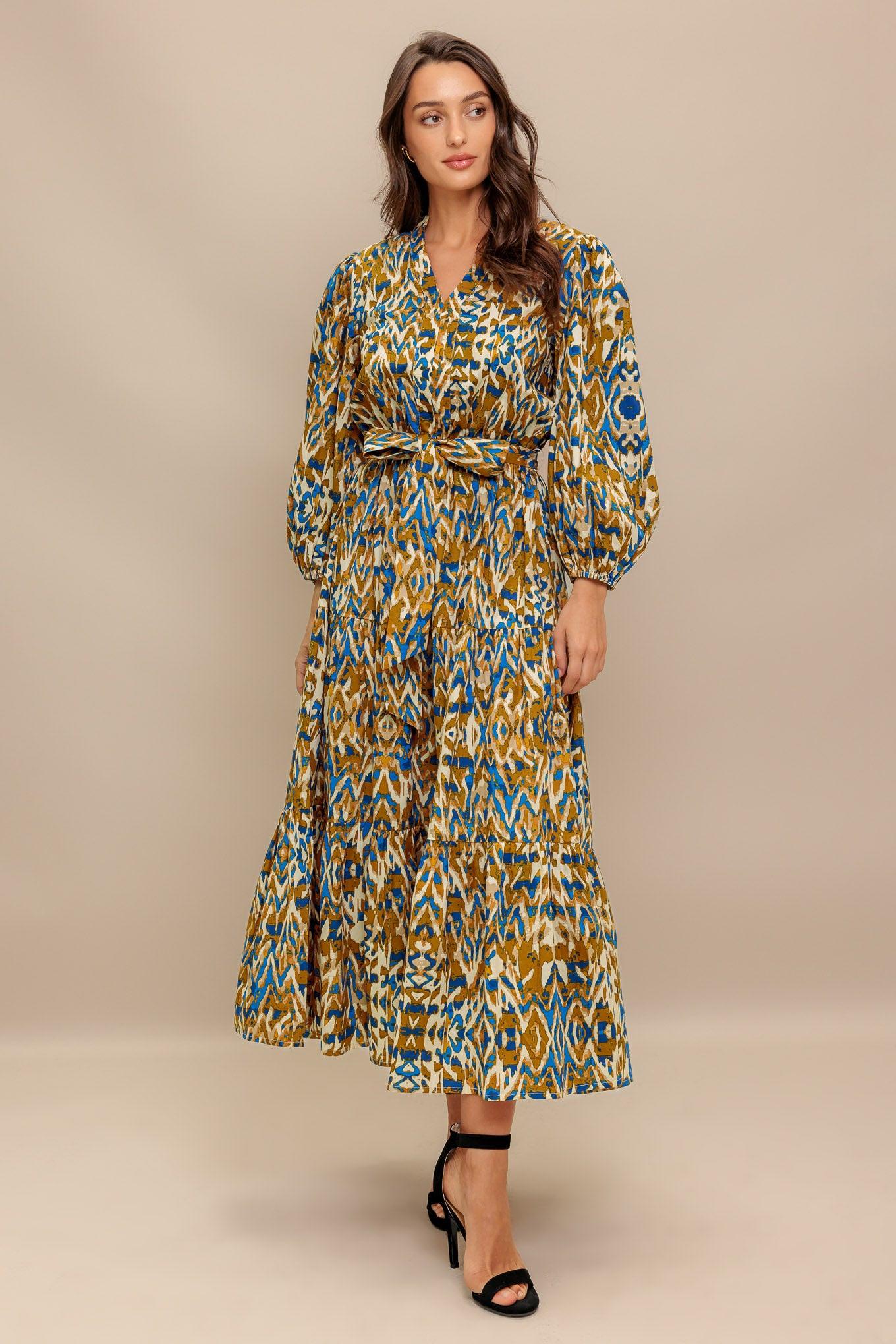 TERRA VISION WOVEN MIDI DRESS Flying Tomato