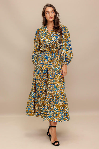 TERRA VISION WOVEN MIDI DRESS Flying Tomato