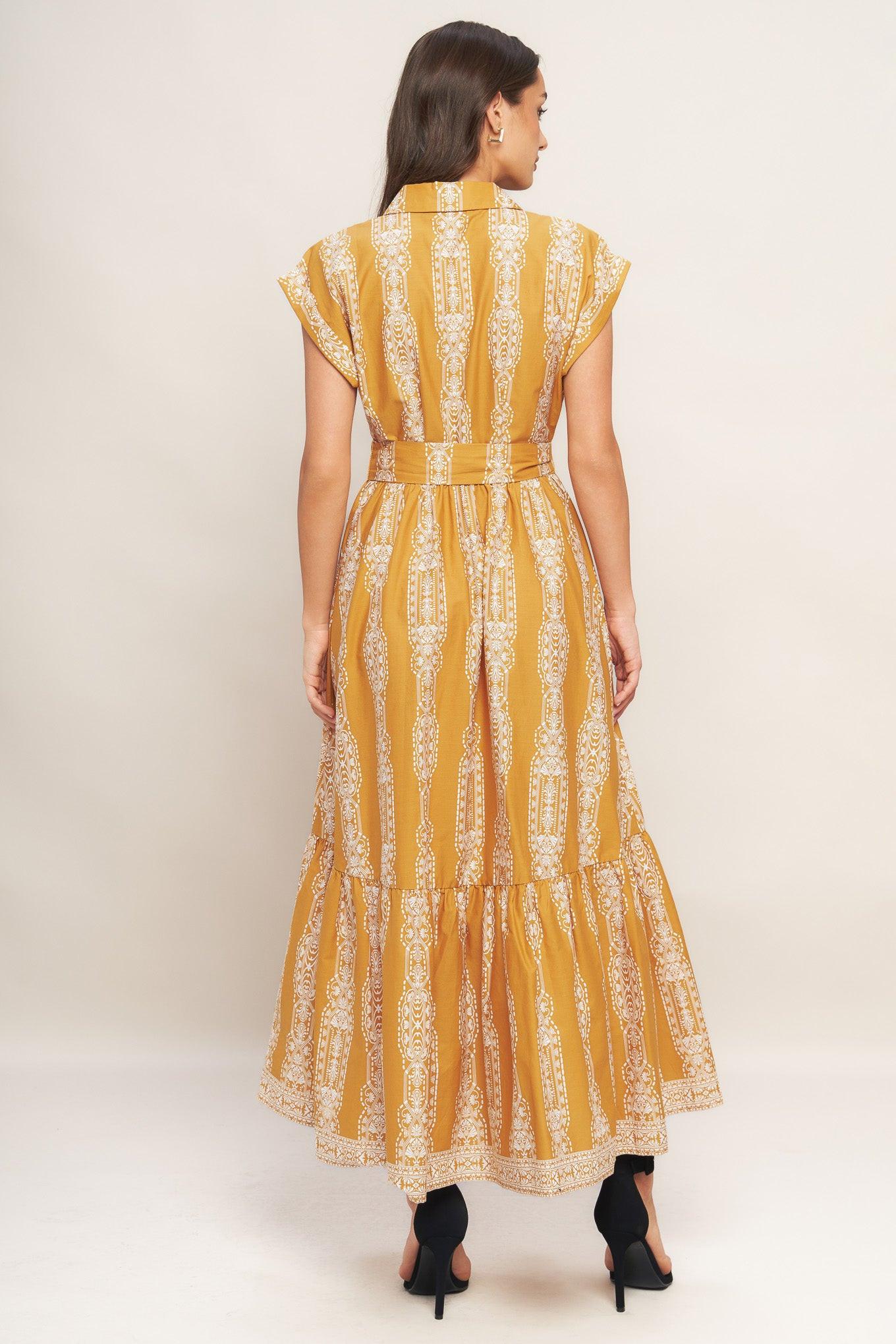 DESERT BLOOM WOVEN MIDI DRESS Flying Tomato