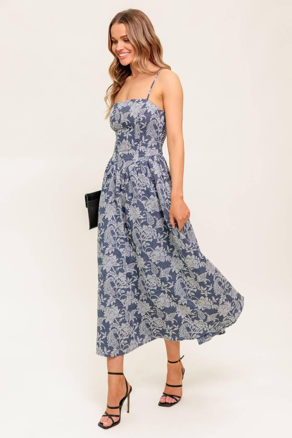 ORDINARY IS OVERRATED WOVEN MIDI DRESS Flying Tomato