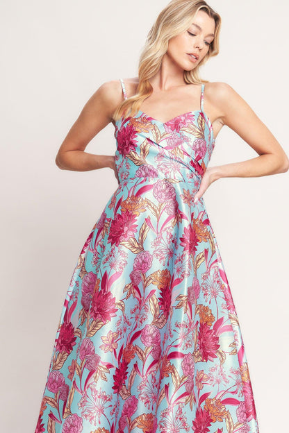 ELEVATED GARDEN WOVEN MIDI DRESS Flying Tomato