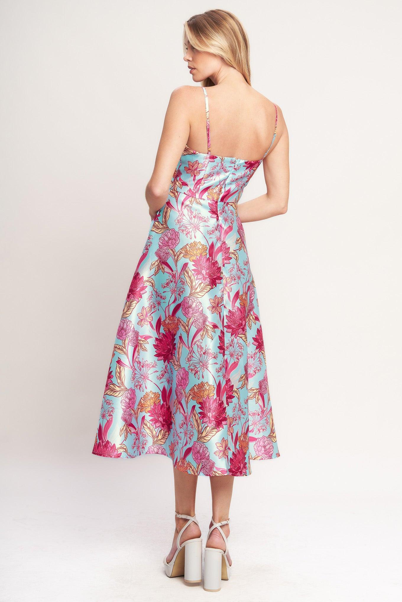 ELEVATED GARDEN WOVEN MIDI DRESS Flying Tomato