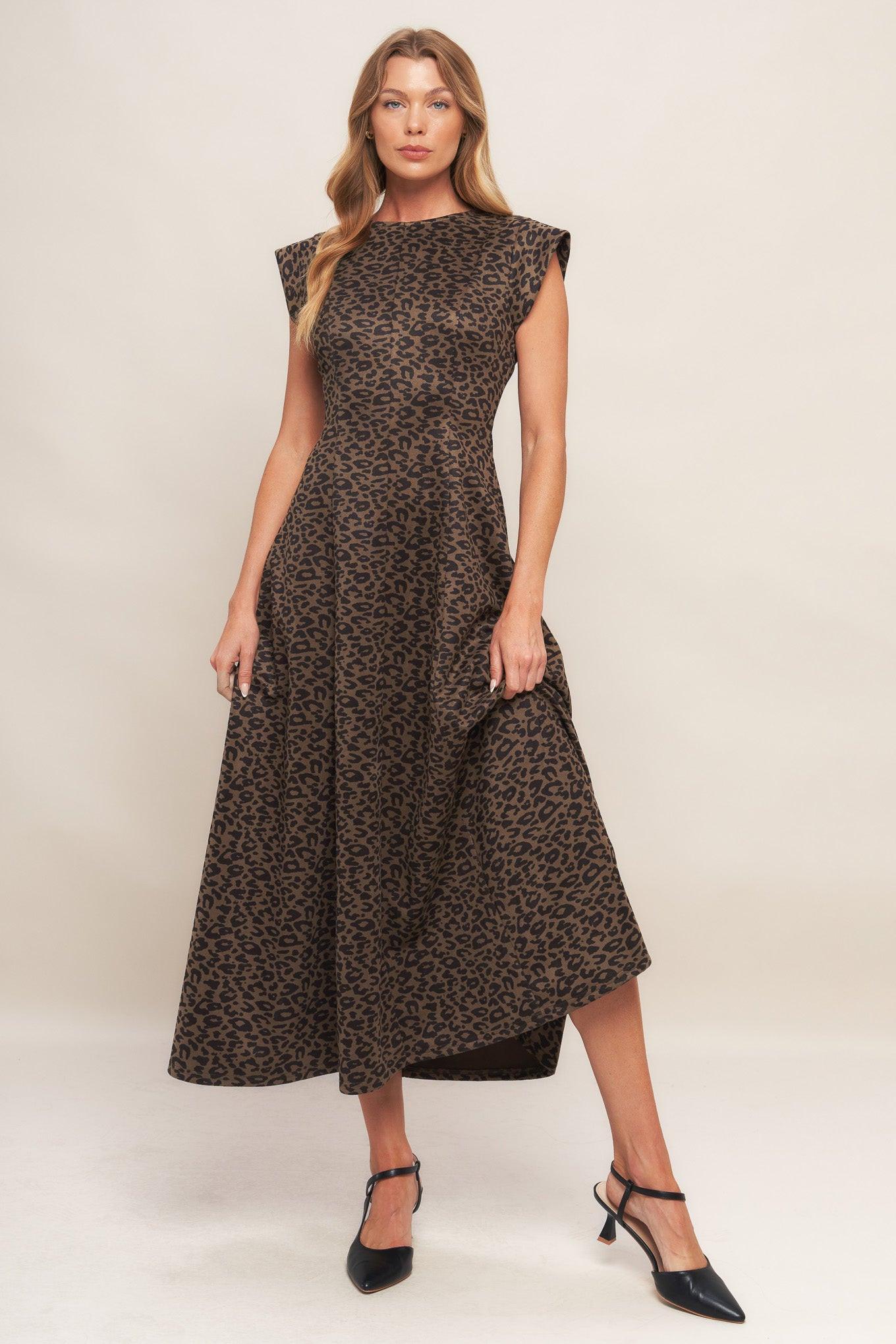 URBAN JUNGLE GLAM SUEDED KNIT MIDI DRESS Flying Tomato