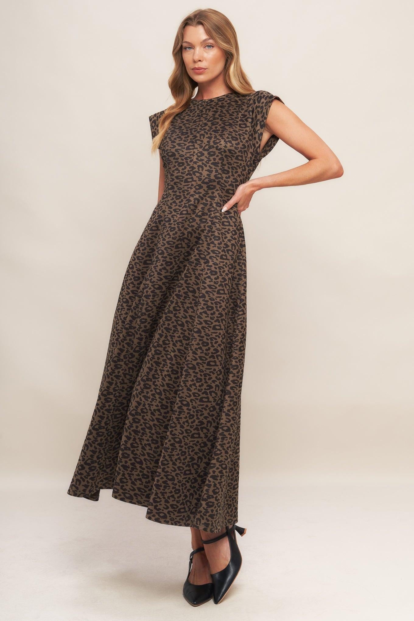 URBAN JUNGLE GLAM SUEDED KNIT MIDI DRESS Flying Tomato