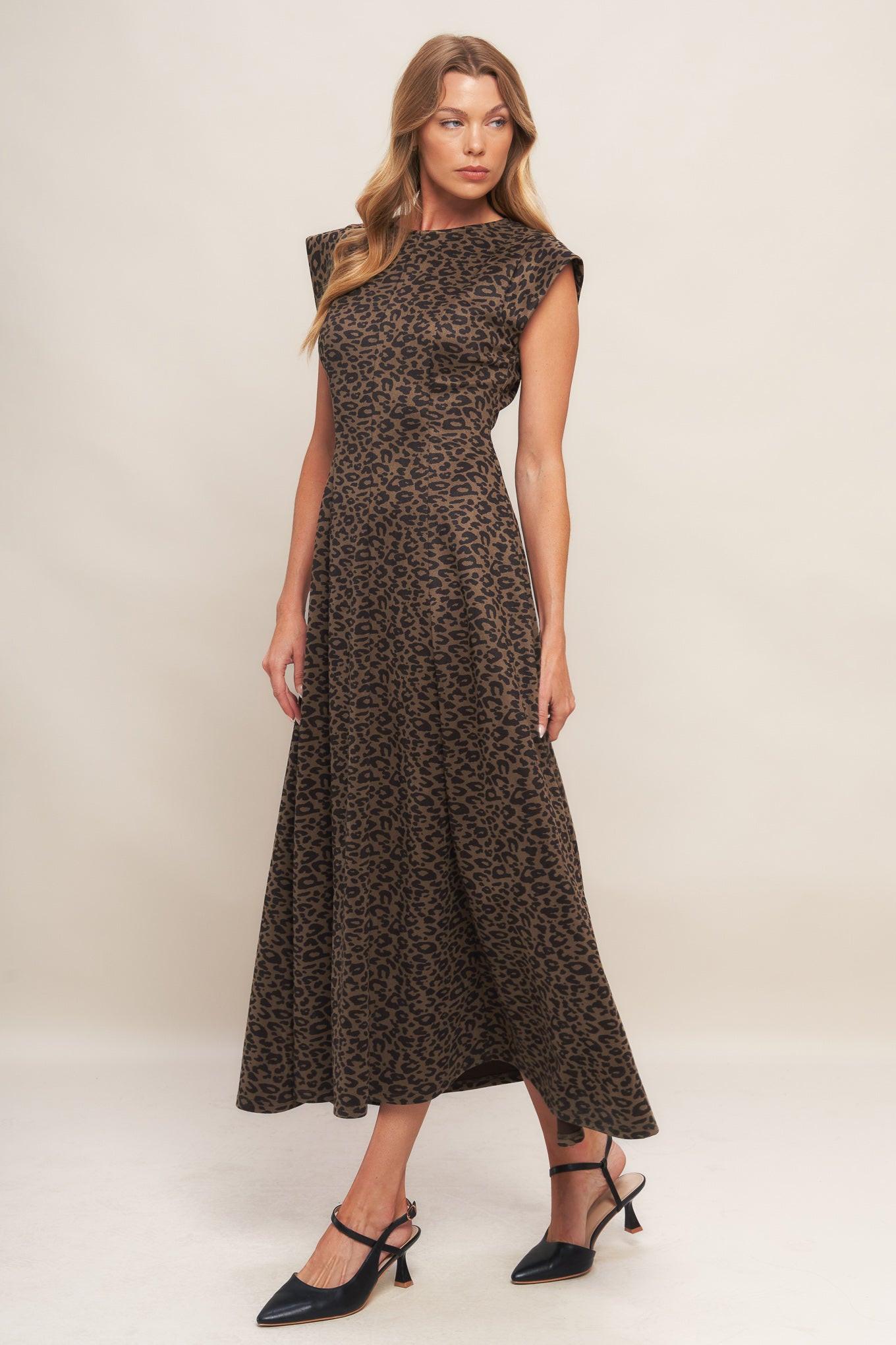 URBAN JUNGLE GLAM SUEDED KNIT MIDI DRESS Flying Tomato