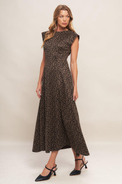URBAN JUNGLE GLAM SUEDED KNIT MIDI DRESS Flying Tomato