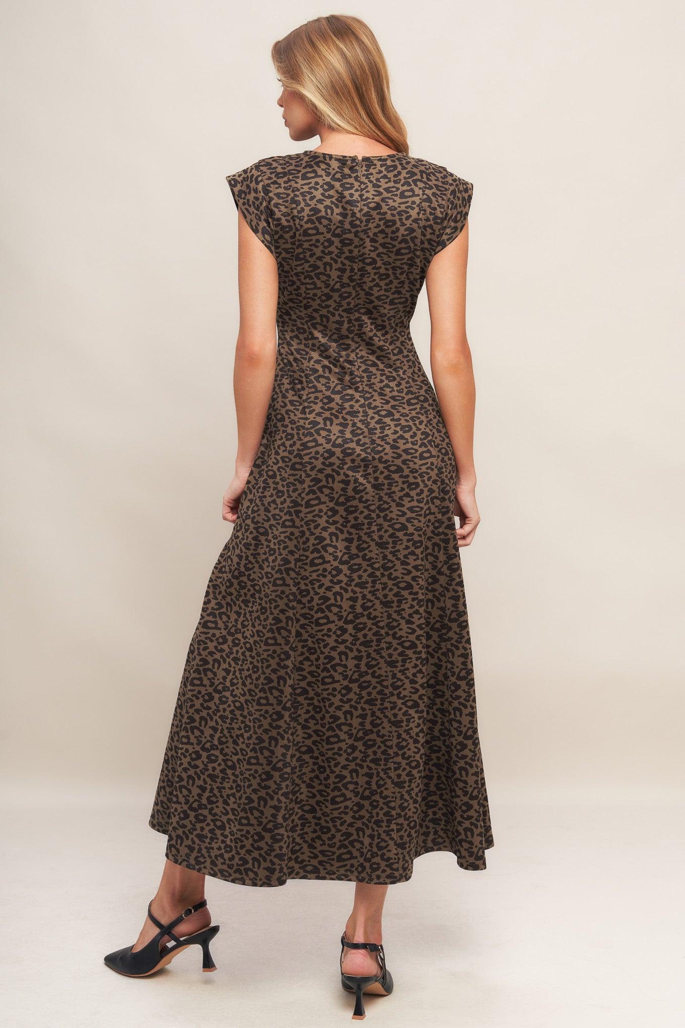 URBAN JUNGLE GLAM SUEDED KNIT MIDI DRESS Flying Tomato