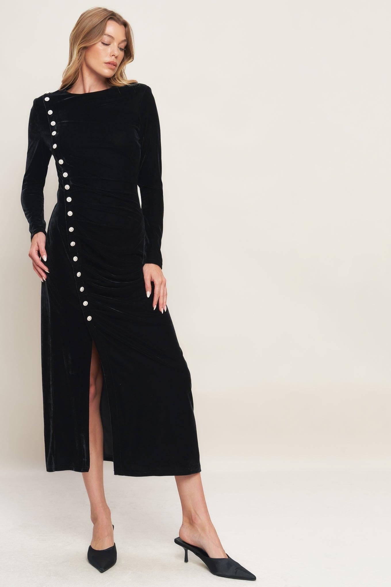 URBAN EMPRESS VELVET MIDI DRESS Flying Tomato