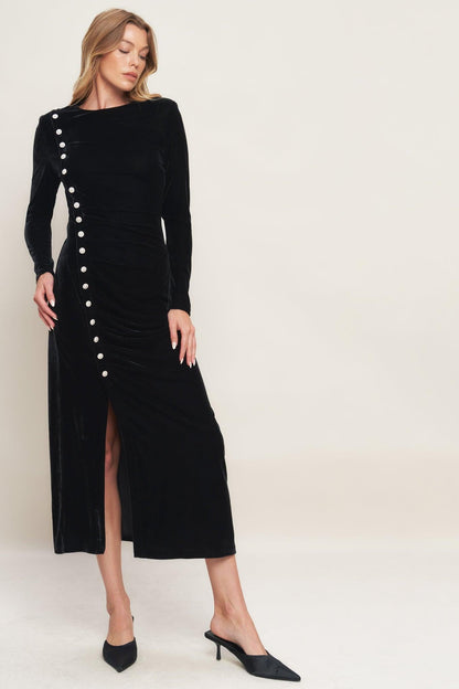 URBAN EMPRESS VELVET MIDI DRESS Flying Tomato