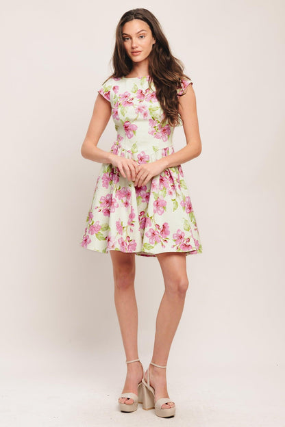 BLOSSOM BABE WOVEN MINI DRESS Flying Tomato