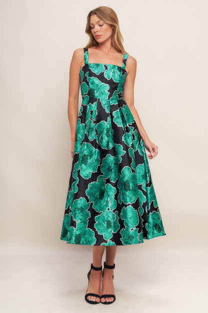 ROYAL BAROQUE WOVEN MIDI DRESS Flying Tomato