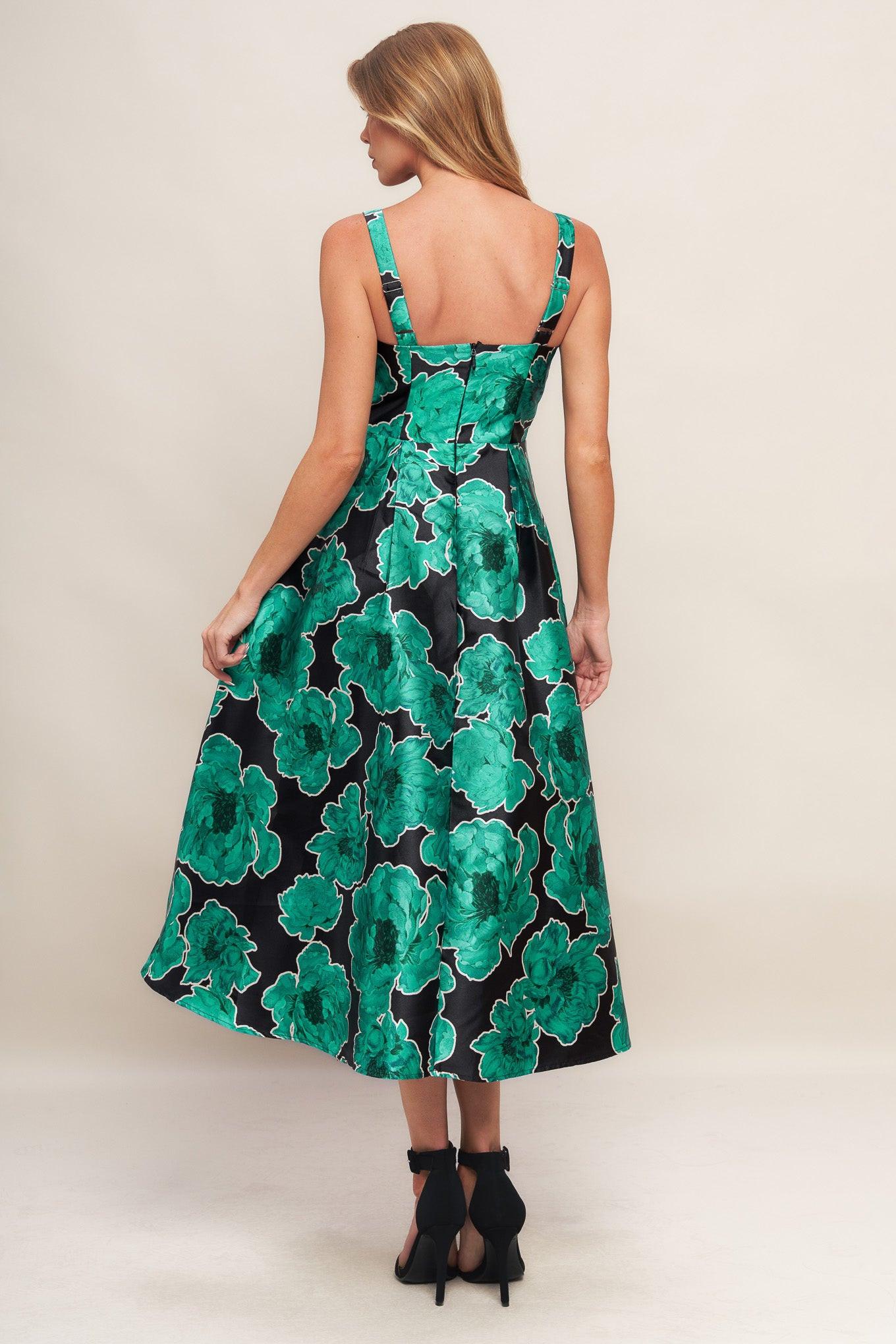 ROYAL BAROQUE WOVEN MIDI DRESS Flying Tomato